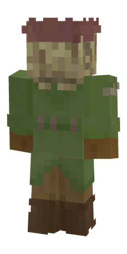 Brown skin: body, back render
