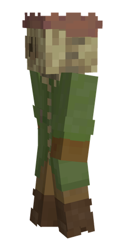 Brown skin: body, left side render