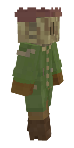 Brown skin: body, right side render