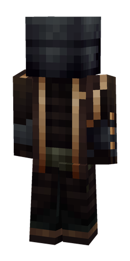 Black skin: body, back render