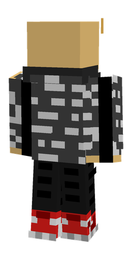 Black skin: body, back render