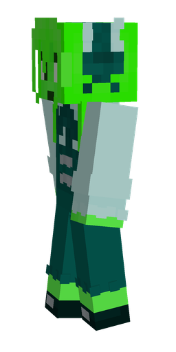 Blue skin: body, left side render