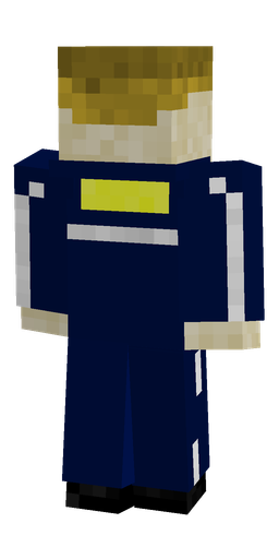 Blue skin: body, back render