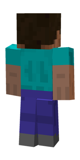 Blue skin: body, back render