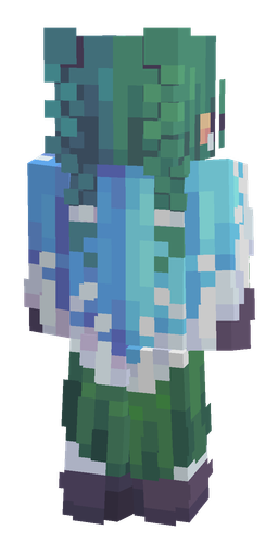 Blue skin: body, back render