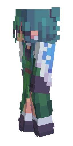 Blue skin: body, left side render