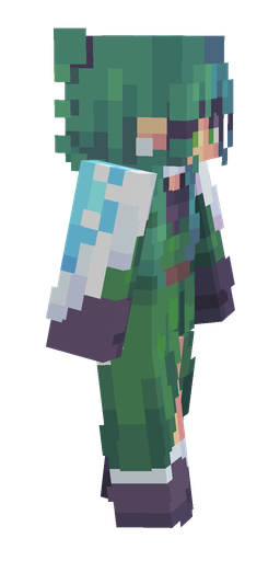 Blue skin: body, right side render