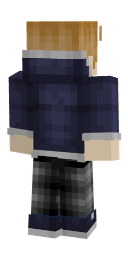 Blue skin: body, back render