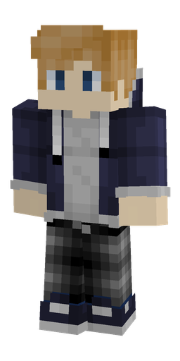 Blue skin: body, front render