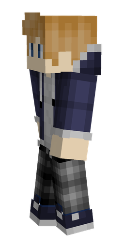 Blue skin: body, left side render