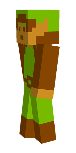 Brown skin: body, left side render