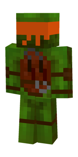 Brown skin: body, back render