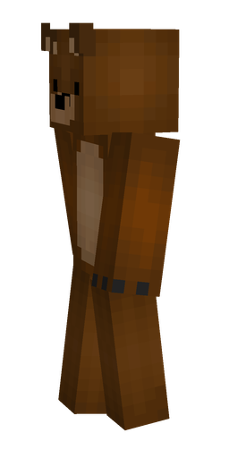 Brown skin: body, left side render