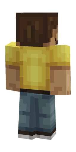 Brown skin: body, back render