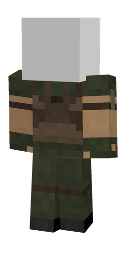 Brown skin: body, back render