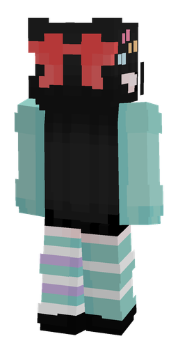 Black skin: body, back render