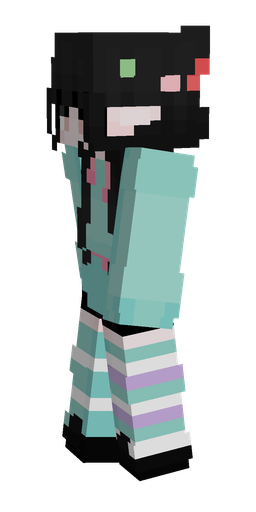 Black skin: body, left side render
