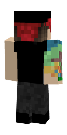 Black skin: body, back render