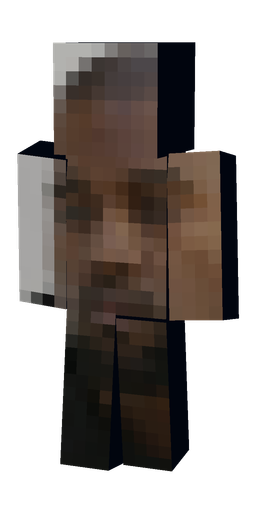 Black skin: body, back render