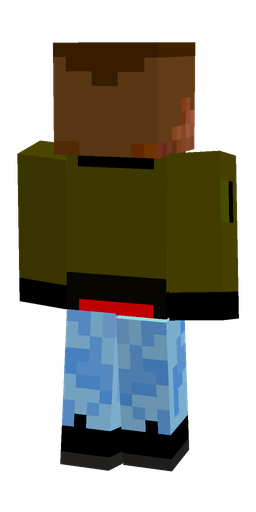 Black skin: body, back render