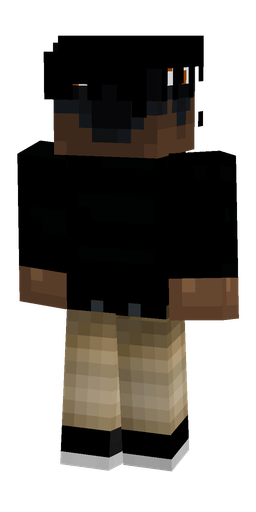 Black skin: body, back render