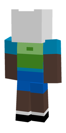 Blue skin: body, back render