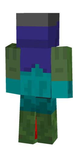 Blue skin: body, back render