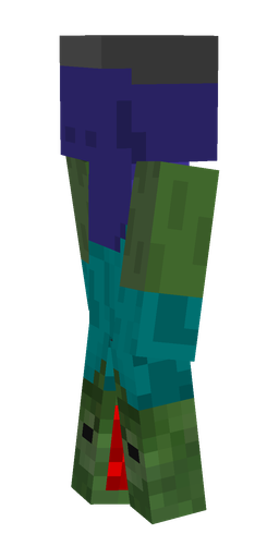 Blue skin: body, left side render