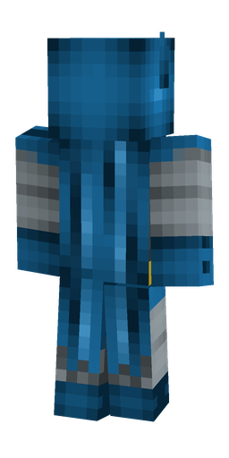 Blue skin: body, back render
