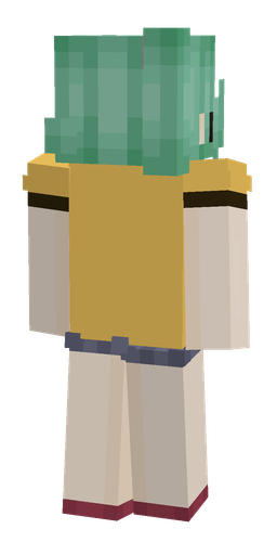 Green skin: body, back render