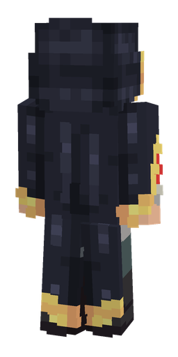 Black skin: body, back render