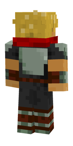 Black skin: body, back render