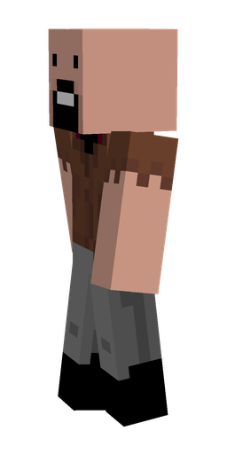 Brown skin: body, left side render