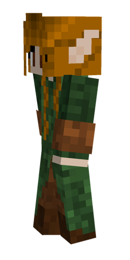 Brown skin: body, left side render