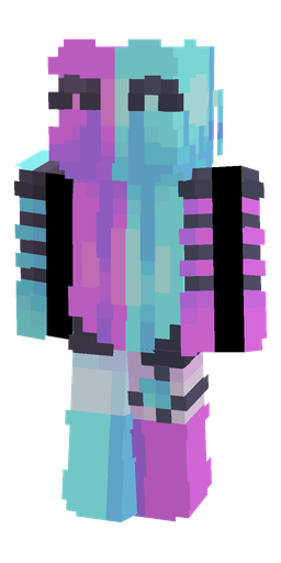 Blue skin: body, back render