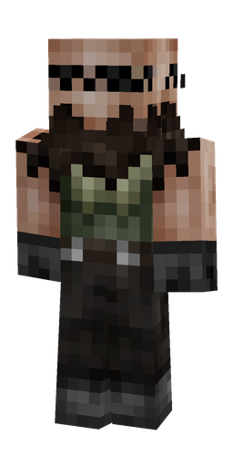 Black skin: body, back render