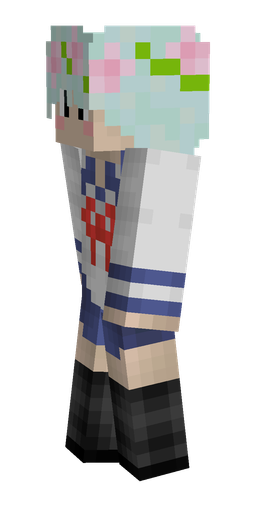 Blue skin: body, left side render