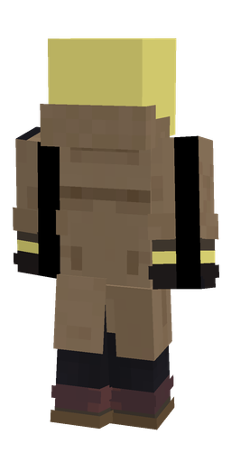 Black skin: body, back render