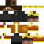 Black skin: raw texture render