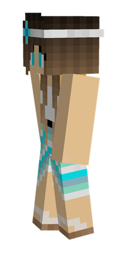 Brown skin: body, left side render