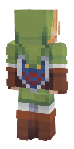 Brown skin: body, back render