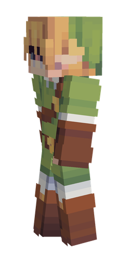 Brown skin: body, left side render