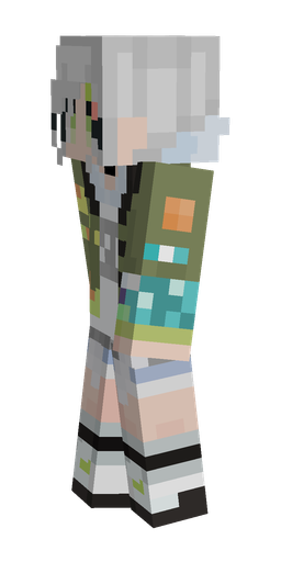 Blue skin: body, left side render