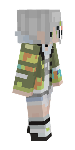 Blue skin: body, right side render