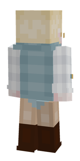 Blue skin: body, back render