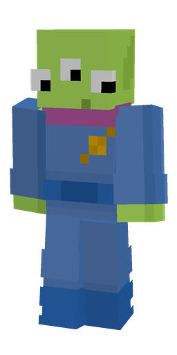 Blue skin: body, front render