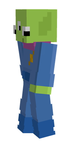 Blue skin: body, left side render