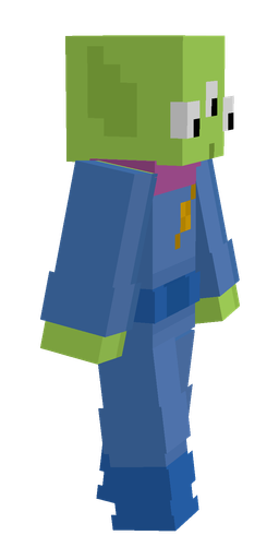 Blue skin: body, right side render