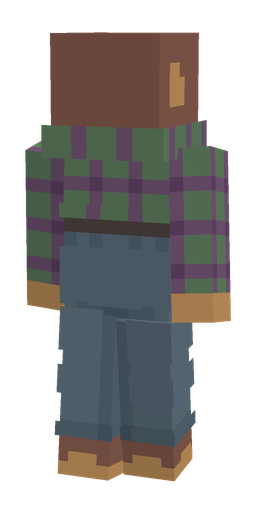 Blue skin: body, back render