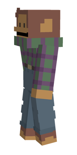 Blue skin: body, left side render